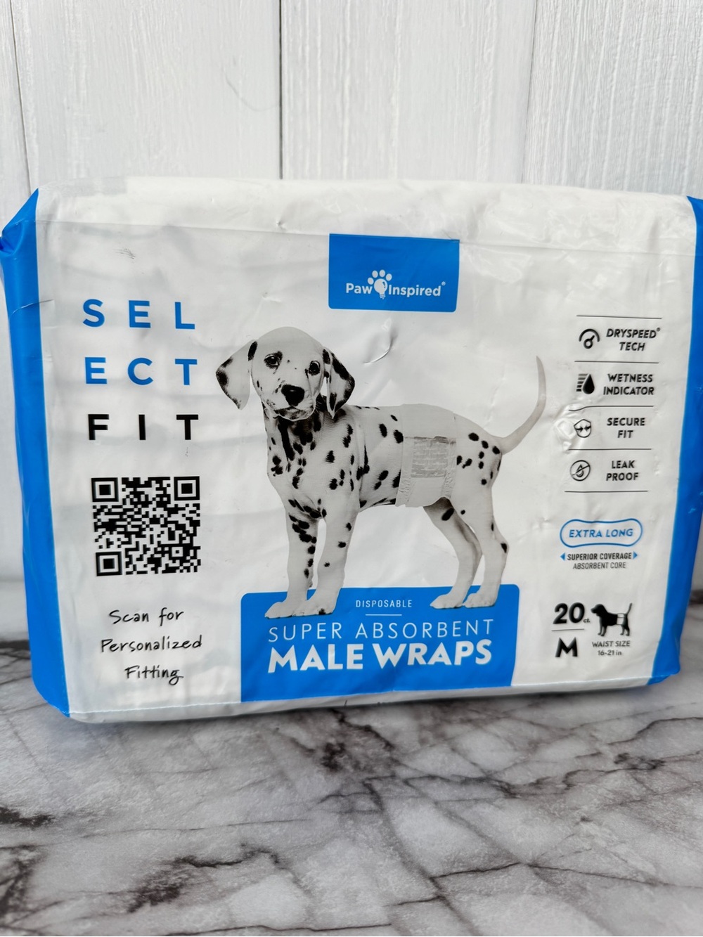 Dog Male Wraps 20ct Size M